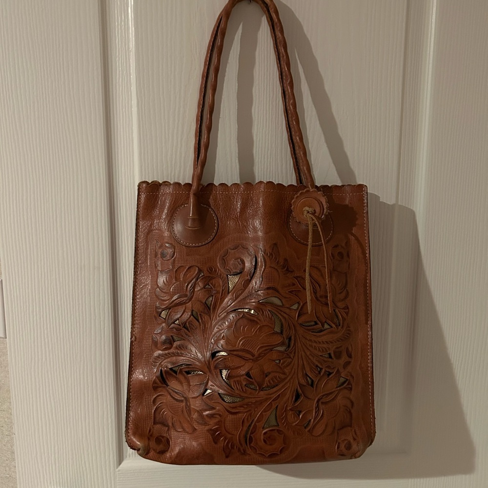Patrica Nash Brown Leather Tote Bag